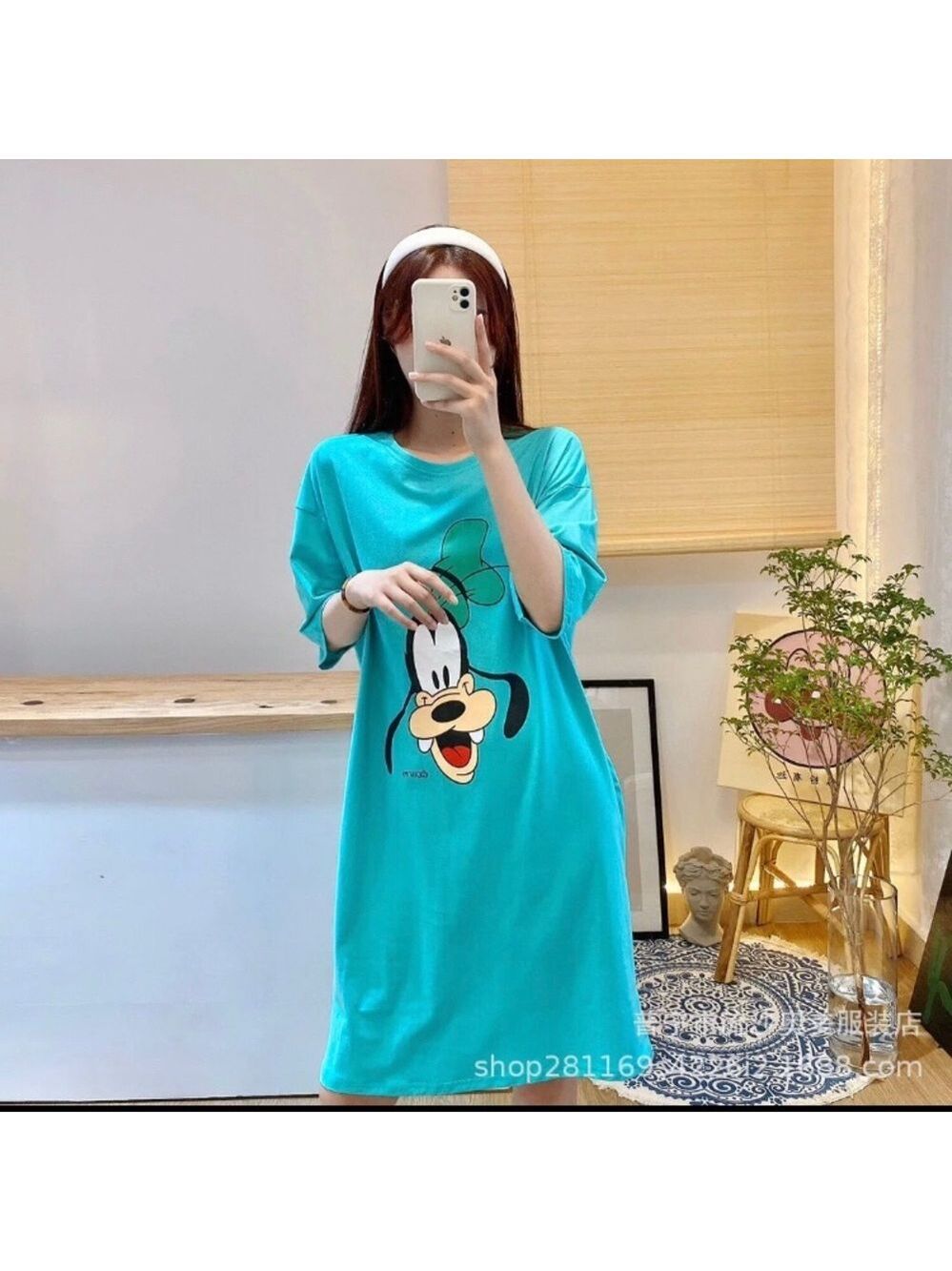 🛍 Loose sleepwear shirt dress pj women